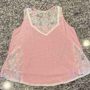 POL Delicate Pink Lace Blouse